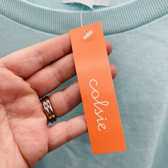 Colsie Womens Plus Size 2X Long Sleeve Crewneck Fleece Lounge Sweatshirt 2215 - Picture 7 of 8